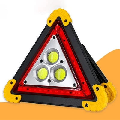 Image de Triangle de Signalisation CE à LED Portable 4 Modes Lampe, Chargeur Telephone, Powerbank. Vendeur et Stock en France