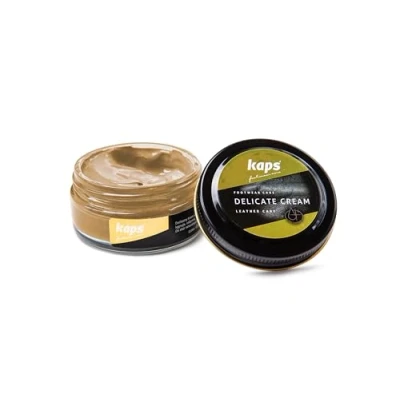 Image de Kaps Crème Délicate De Cirage Cuir Naturel Et Synthé Soin Chaussures Professionnel Intensif Du Nourrissant Pot Verre 50ml Plusieurs Couleurs (151 Naturel)