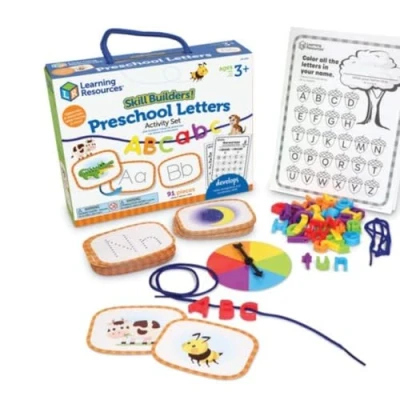 Image de Learning Resources Kit d’activités sur l’alphabet et les sons des lettres Skill Builders! apprendre l’alphabet, minuscules majuscules, lecture pour enfants de 3 ans, motricité fine