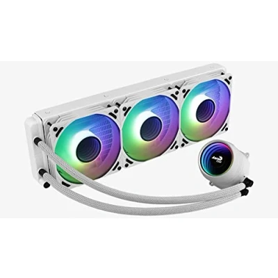 Image de AeroCool MIRAGEL360W, Ventilateur Refroidissement Liquide du CPU, 3xFan 12cm ARGB, TDP 550W, Blanc