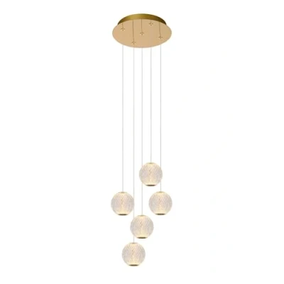 Image de Lucide Cintra lampe suspendue Ø 32 cm x 150 5 4,7W LED incl. transparent et doré