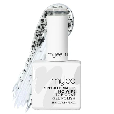 Image de MYGEL by Mylee Vernis à Ongles Gel Matte No Wipe Speckle Top Coat 15ml, UV/LED Nail Art Manucure Pédicure pour Usage Professionnel et Domestique, Longue Durée, Facile Appliquer, Durable Sûr