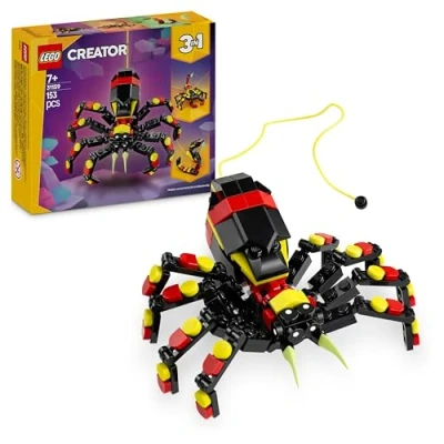 Image de LEGO Creator 3 en 1 Animaux sauvages : l’araignée surprenante Se transforme scorpion ou serpent Jeu de construction pour garçons et filles amoureux la nature Idée cadeau dès 7 ans 31159
