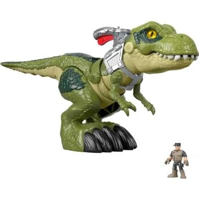 Image de ​Fisher Price Imaginext Figurine dinosaure Redoutable T Rex, avec manette pour faire bouger le et claquer ses mâchoires, Jouet Enfant, Dès 3 ans, GBN14