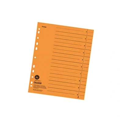 Image de Falken Diviseurs en carton recyclé A4 100er Pack orange