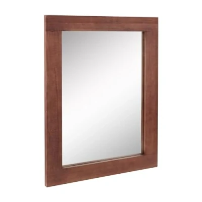 Image de Stonebriar Miroir Mural rectangulaire Rustique à Suspendre avec Cadre en Bois Rouge pour Affichage Vertical ou Horizontal