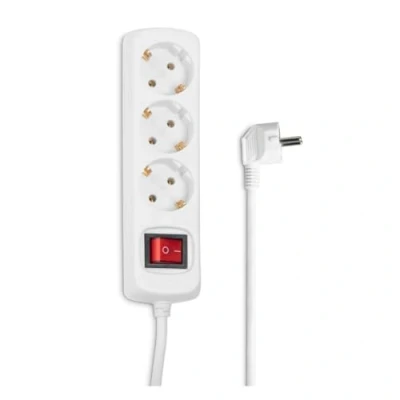 Image de Hama Multiprise 3 prises 16A avec Interrupteur (Rallonge multiprises 1.4m, Bloc Type F Schuko, Idéal Bureau PC luminaires, Atelier, Meuble TV, Garage )Blanc