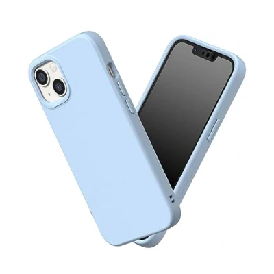 Image de RhinoShield Coque Compatible avec [iPhone 13/14] SolidSuit Fine Technologie d&#039;absorption des Chocs et Finition Premium Matte Bleu Glacier