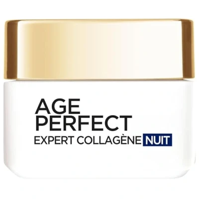 Image de L&#039;Oréal Paris Crème de Nuit Anti Âge &amp; Taches Soin Réhydratant, Raffermissant Relâchement Au Collagène Melanin Block Peaux Matures Age Perfect 50 ml