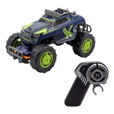Image de Silverlit EXOST Build2drive Voiture à Construire Mighty Monster 2.4Ghz Bleu marine 15 cm, 20703, Vert ET Noir