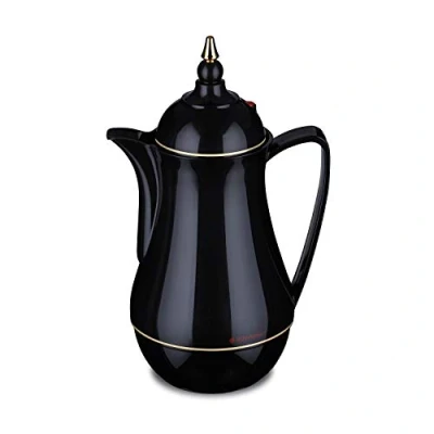 Image de ROTPUNKT Bouteille isotherme 911 SEMA 1,0 l I de qualité supérieure Insert en verre Maintient au chaud jusqu&#039;à 24 heures Noir doré