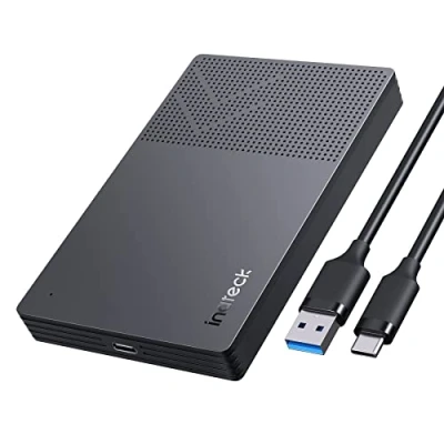 Image de Boîtier pour Disque Dur INATECK USB 3.2 Gen 2 2.5 Pouces SSD/HDD Jusqu&#039;à 6Gbps avec UASP