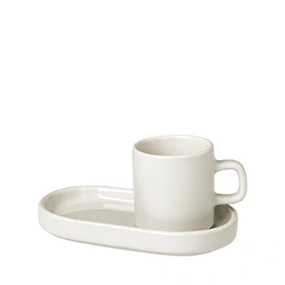 Image de Blomus Cups with Saucer Pilare Moonbeam 100 ml 2 Pieces
