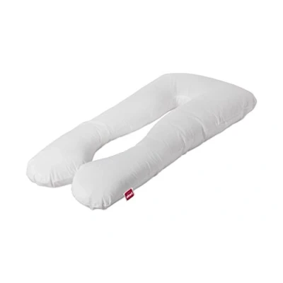 Image de Abeil Oreiller Multi Positions de Grossesse, Percale Coton, Blanc, 140 x 75 20 cm