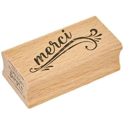 Image de Florilèges Design FC216088 Tampon Merci Grunge Bois 3 x 6 2,5 cm