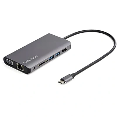 Image de StarTech.com Adaptateur Multiport USB C Mini Dock avec 4K HDMI ou 1080p VGA Hub 3x 3.0, SD, GbE, Audio, 100W PD Pass Through Station d&#039;Accueil pour PC Portable/Tablette