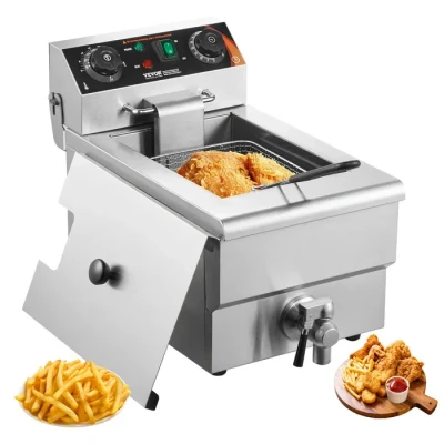Image de VEVOR Commerciële Elektrische Friteuse 3000W 9L RVS Upgrade 200C