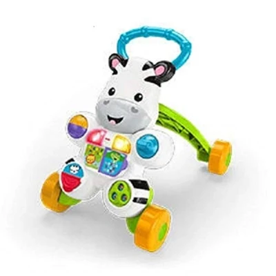 Image de Fisher Price Mon Trotteur Zèbre Jouet Evolutif et Interactif Coloré, Lumineux Musical Pour Apprendre à Marcher Bébé Garçon ou Fille, Version: UK Anglais , DLF00