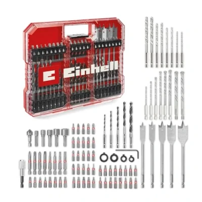 Image de Original Einhell XL CASE 95 pcs. set d&#039;embouts et de forets (embouts, divers forets, porte embouts à changement rapide, clé douille, fraise chanfreiner, butée perçage, ergots)
