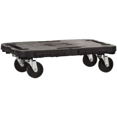 Image de Art Plast Dolly Chariot plat avec roues, 48 x 29 (H) 12,5 cm, charge maximale 300 kg, multi usages, noir