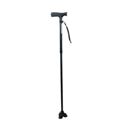 Image de Identités, Canne de Marche, Stabilicane, Stabilité Exceptionnelle, Embout 360, Poignée Confort, Aluminium Résistant, Réglable en Hauteur, Pliante, Couleur Noir
