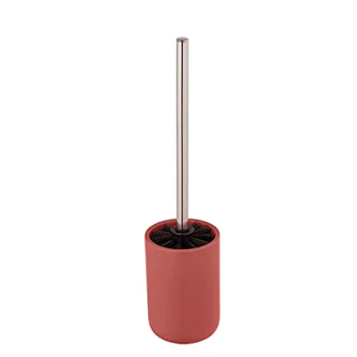 Image de Allstar Ensemble WC Olinda, Porte brosse de forme conique, avec fini mat, fabriqué en céramique, noire, dimensions (L/l x h) : Ø 9,5 40 cm, rouge
