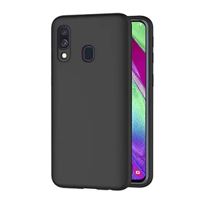 Image de AICEK Coque Samsung Galaxy A40, Noir Silicone pour A40 Housse Etui Case (5,9 Pouces)