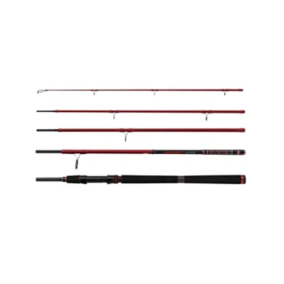 Image de PENN Squadron III canne à pêche en eau salée de voyage, pêche, côtière/côtière, morue, lieu culte, bar et plus encore, unisexe, rouge, 2,40 m 15 40 g