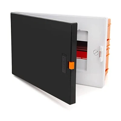 Image de Boîte à fusibles encastrée Petit distributeur 9 modules 1 rangée IP40 Boîtier avec niveau bulle