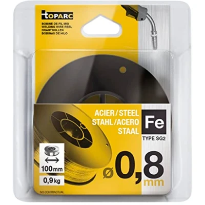 Image de GYS Bobine de Fil Acier Ø 0, 8 G3Si1/ ER70S 6 0.9kg 100mm CONSOMMABLE Soudure MIG