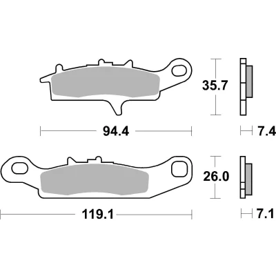 Image de TRW Sinter Offroad MCB757SI Jeu de plaquettes frein