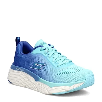Image de Skechers Femme Max Cushioning Elite Point de Destination Basket, Bleu Clair, 39 EU
