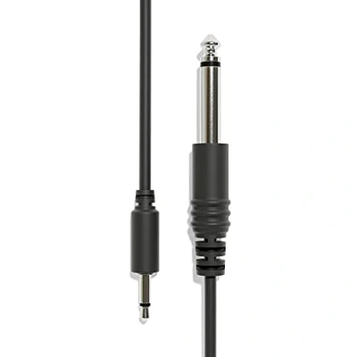 Image de ExcelValley 1 Pack Câbles Mono Patch TS 3,5mm à 6,35mm Eurorack Synth [Noir 60cm 24&quot;]