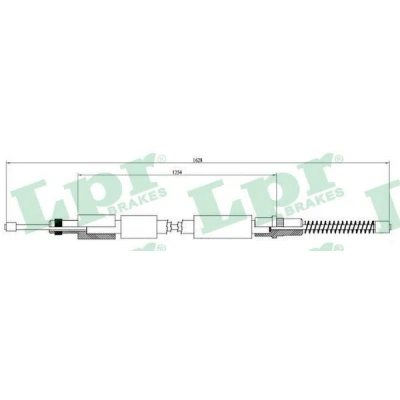 Image de LPR C0619B Câble De Frein 1615/1255 à tambour PEUGEOT: 306 3/5 portes, Break, Berline
