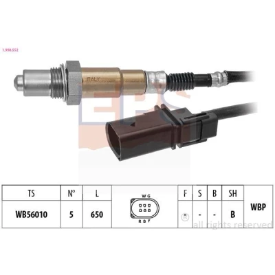 Image de EPS 1.998.552 Sonde lambda chauffé, planaire, à large bande, Filetage prégraissé VOLKSWAGEN: Golf 7 Variant, Tiguan II,