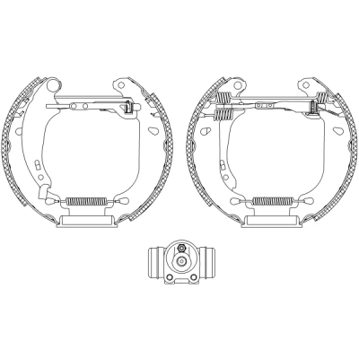 Image de TEXTAR Shoe Kit Pro 84053800 de freins, freins à tambours avec cylindre roue, élément d&#039;ajustage PEUGEOT: 206 3/5 portes, 206+ portes