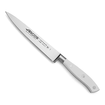 Image de Arcos Series Riviera Blanc Sole Couteau Poisson Lame Nitrum Acier Inoxydable Forgé 180 mm Manche Polyoxyméthylène (Pom) Couleur Blanche
