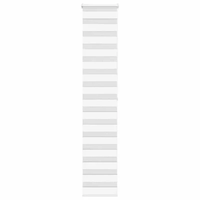 Image de vidaXL store zèbre blanc 45x200cm largeur du tissu 409 cm polyester à enrouleur zébré pour fenêtre 4014770