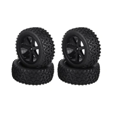 Image de VGEBY1 4pcs Pneus en Caoutchouc, de Roue 1/10 RC Racing Buggy Crawler Voiture sur Pneu Course(Noir)