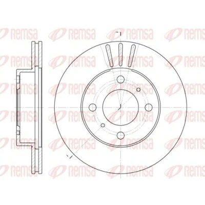 Image de REMSA 6557.10 Disque de frein Essieu avant 236, 236 18 4 ventilé MITSUBISHI: Lancer 6 Limousine, Carisma 5 portes, COLT