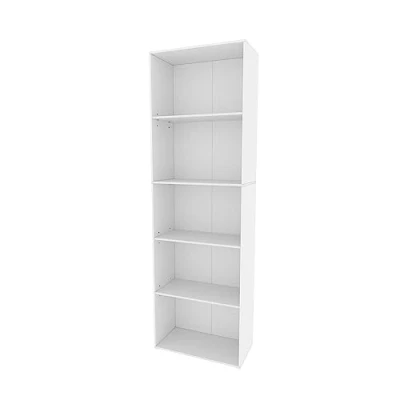 Image de Vicco bibliothèque Bob, Blanc/Blanc, 60 x 190 cm avec 5 Compartiments