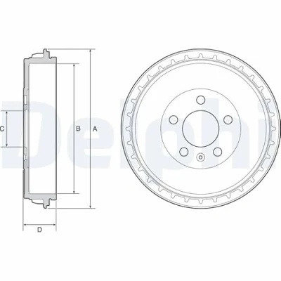 Image de Tambour de frein DELPHI BF564