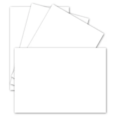 Image de Lot de 50 cartes simples, format A6 : 10,5 x 14,8 cm, 240 g/m², blanc brillant, carton couleur, papier bricolage, postales vierges