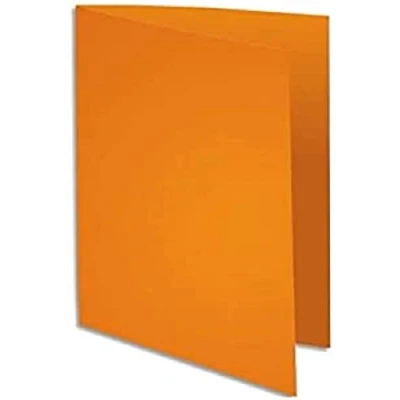 Image de Exacompta Réf. 330007E Paquet 100 chemises rigides SUPER 210 g/m2 aux couleurs pastel certifiées PEFC™ dimensions 24 x 32cm pour format A4 couleur orange