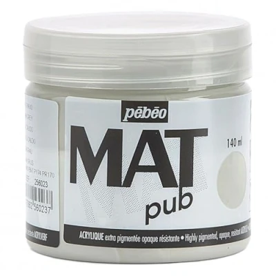 Image de Pébéo Mat Pub Peinture Acrylique Extra Fine et Mate Gris chaud 140ml 256023