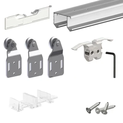 Image de Système coulissant SLID&#039;UP 110 pour 2 ou 3 portes de placard rail 1,94 m 45 kg