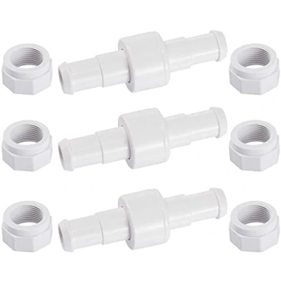 Image de Poweka D20 Lot de 3 Raccords Rotatifs pour Tuyau D&#039;arrosage avec 6 Embouts D15 Compatibles Zodiac Polaris 180 280 380 Robot Nettoyeur Piscine