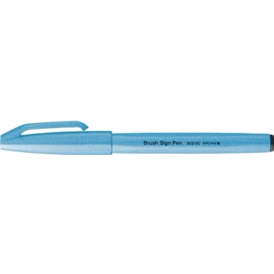 Image de Pentel SES15C FSX Stylo à pointe pinceau Bleu fluo