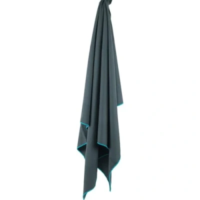 Image de Lifeventure Serviette de Voyage en Fibre Souple recyclée Compact, légère à séchage Rapide pour Le Sport et la Plage, Design sans Sable, Taille L, Gris