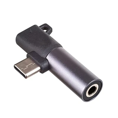 Image de AKYGA AK AD 62 Adaptateur Casque USB Type C vers C/Jack 3,5 mm pour Android Noir